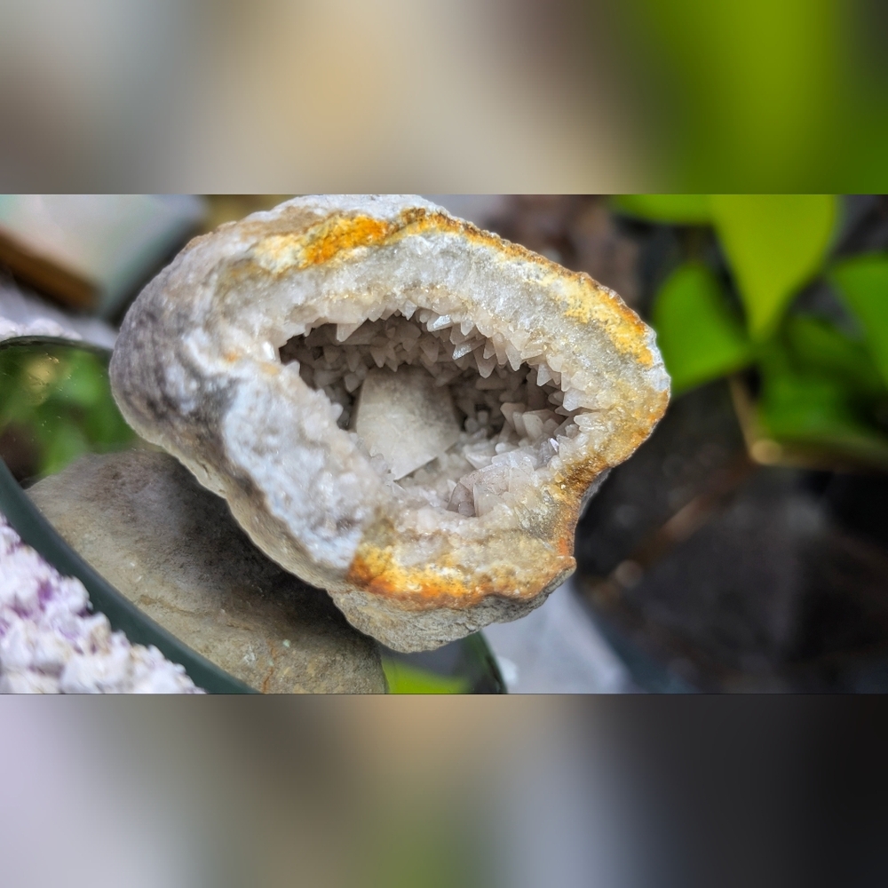 Rare Keokuk Calcite Crystal Geode